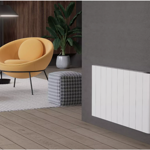 Alure 500x907 mm Horizontal Horizontal Doppellagig Flach Aluminium Wifi Wand Elektroheizung mit Thermostat Effizient WLAN-fähig Konvektor Weiß Paneelheizkörper