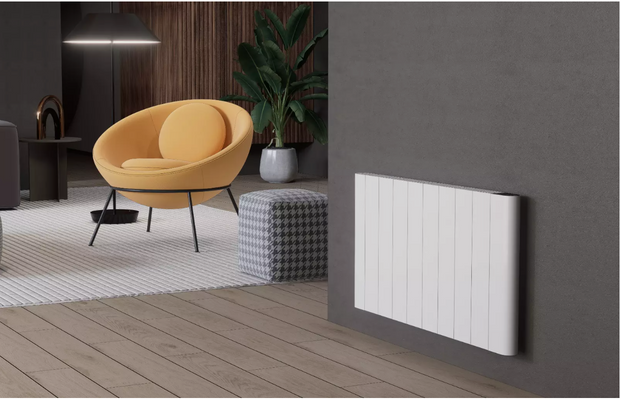 Alure 500x907 mm Horizontal Horizontal Doppellagig Flach Aluminium Wifi Wand Elektroheizung mit Thermostat Effizient WLAN-fähig Konvektor Weiß Paneelheizkörper