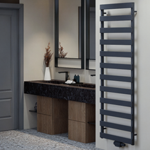 Estiva 1640x600 mm Vertikal Einlagig Flach Aluminium Anthrazit Paneelheizkörper