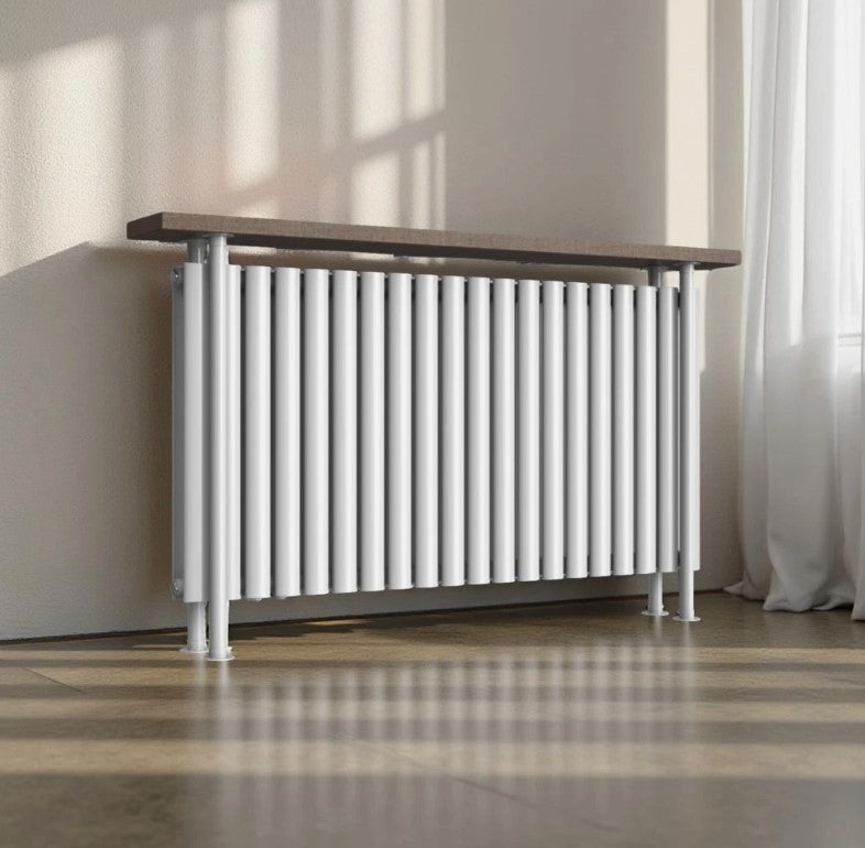 Woodi Stand 1300x780 mm Horizontal Doppellagig Ellipse  Weiß Paneelheizkörper