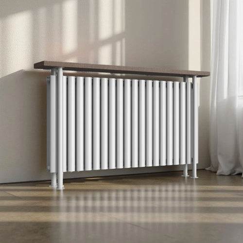 Woodi Stand 1300x780 mm Horizontal Doppellagig Ellipse  Weiß Paneelheizkörper - Görsel 1