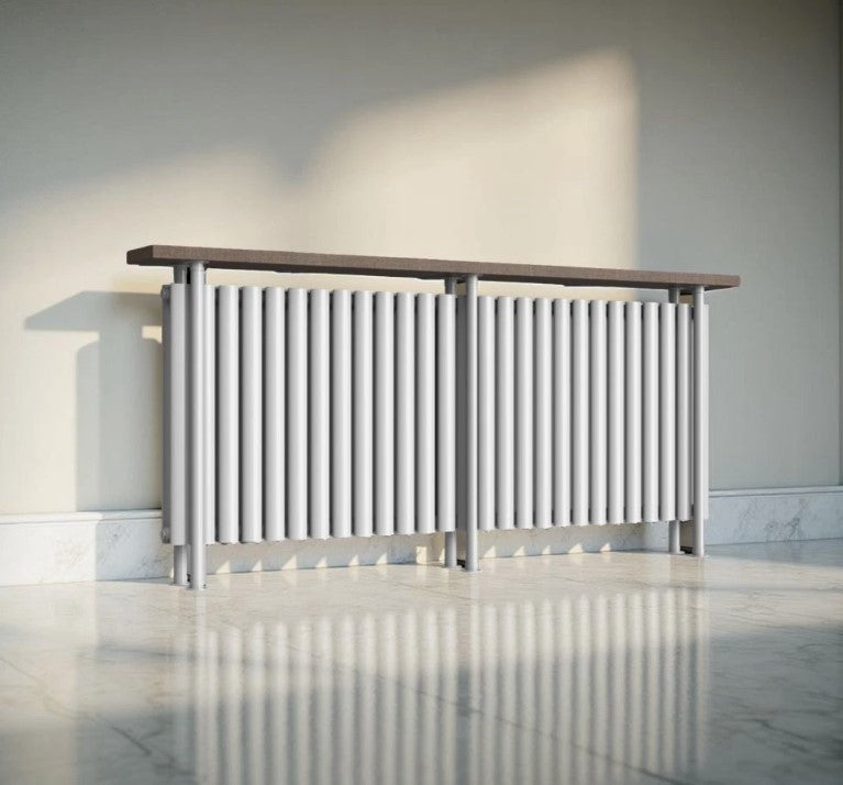 Woodi Stand 1700x780 mm Horizontal Doppellagig Ellipse  Weiß Paneelheizkörper