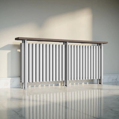 Woodi Stand 1700x780 mm Horizontal Doppellagig Ellipse  Weiß Paneelheizkörper - Görsel 1