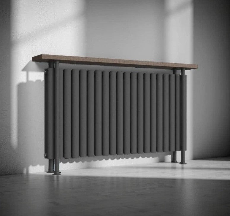 Woodi Stand 1300x780 mm Horizontal Doppellagig Ellipse Anthrazit Paneelheizkörper