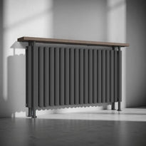 Woodi Stand 1300x780 mm Horizontal Doppellagig Ellipse Anthrazit Paneelheizkörper