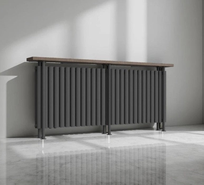 Woodi Stand 1700x780 mm Horizontal Doppellagig Ellipse Anthrazit Paneelheizkörper