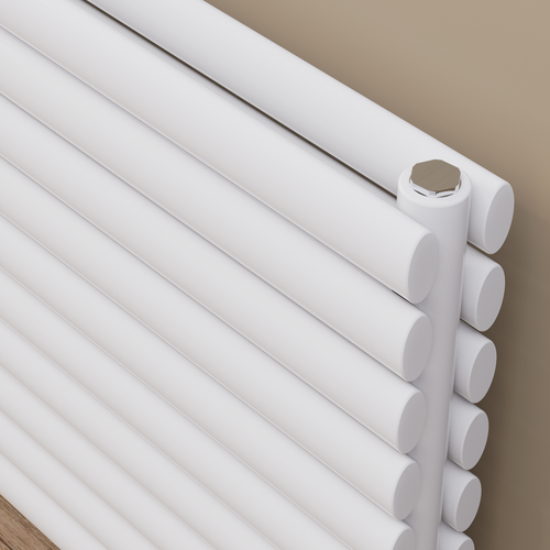Vormico 472x1200 mm Horizontal Doppellagig Ellipse  Weiß Paneelheizkörper - Görsel 3