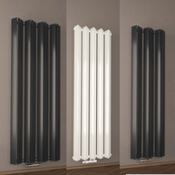 Triple Design Vertikal Paneelheizkörper Einlagig & Doppellagig Mittelanschluss Weiß & Anthrazit