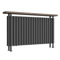 Woodi Aluminium Horizontal Standheizkörper Mittelanschluss Weiß & Anthrazit