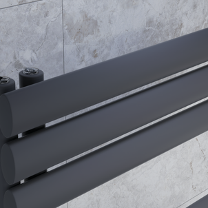 Eldor 1564x600 mm Vertikal Einlagig Ellipse  Anthrazit Paneelheizkörper