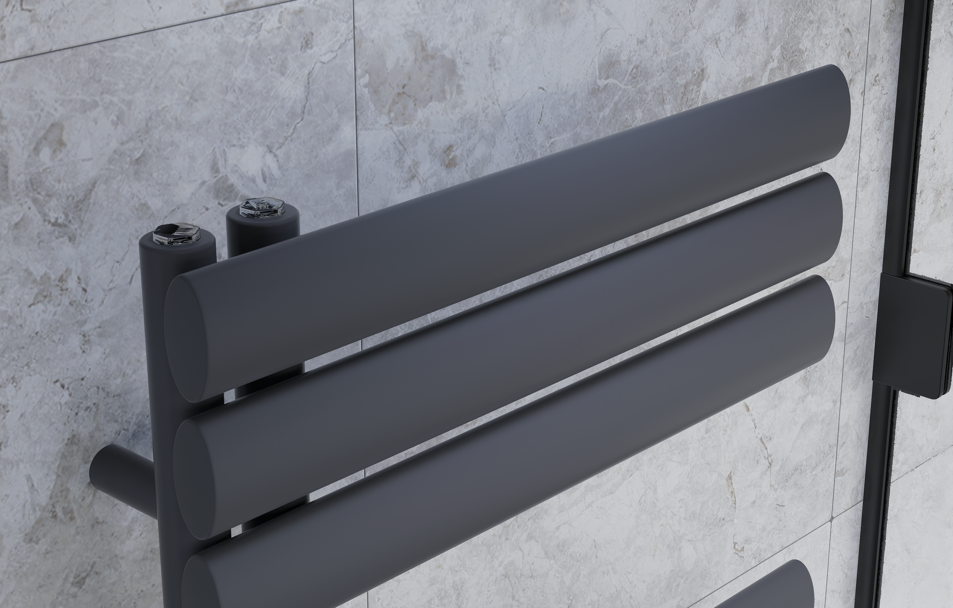 Eldor 1564x600 mm Vertikal Einlagig Ellipse  Anthrazit Paneelheizkörper