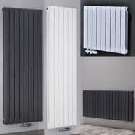 Block Heizkörper Doppellagig Vertikal Horizontal Mittelanschluss Paneelheizkörper Anthrazit Weiß
