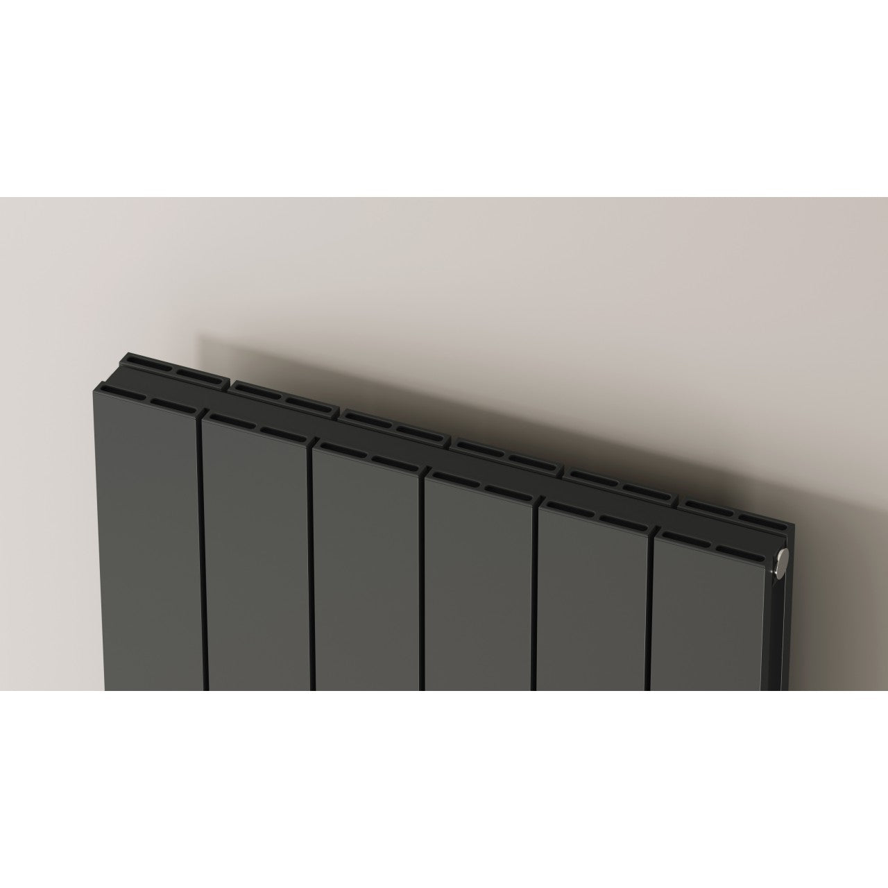 Claudio 600x1610 mm Horizontal Doppellagig Flach Aluminium Anthrazit Paneelheizkörper