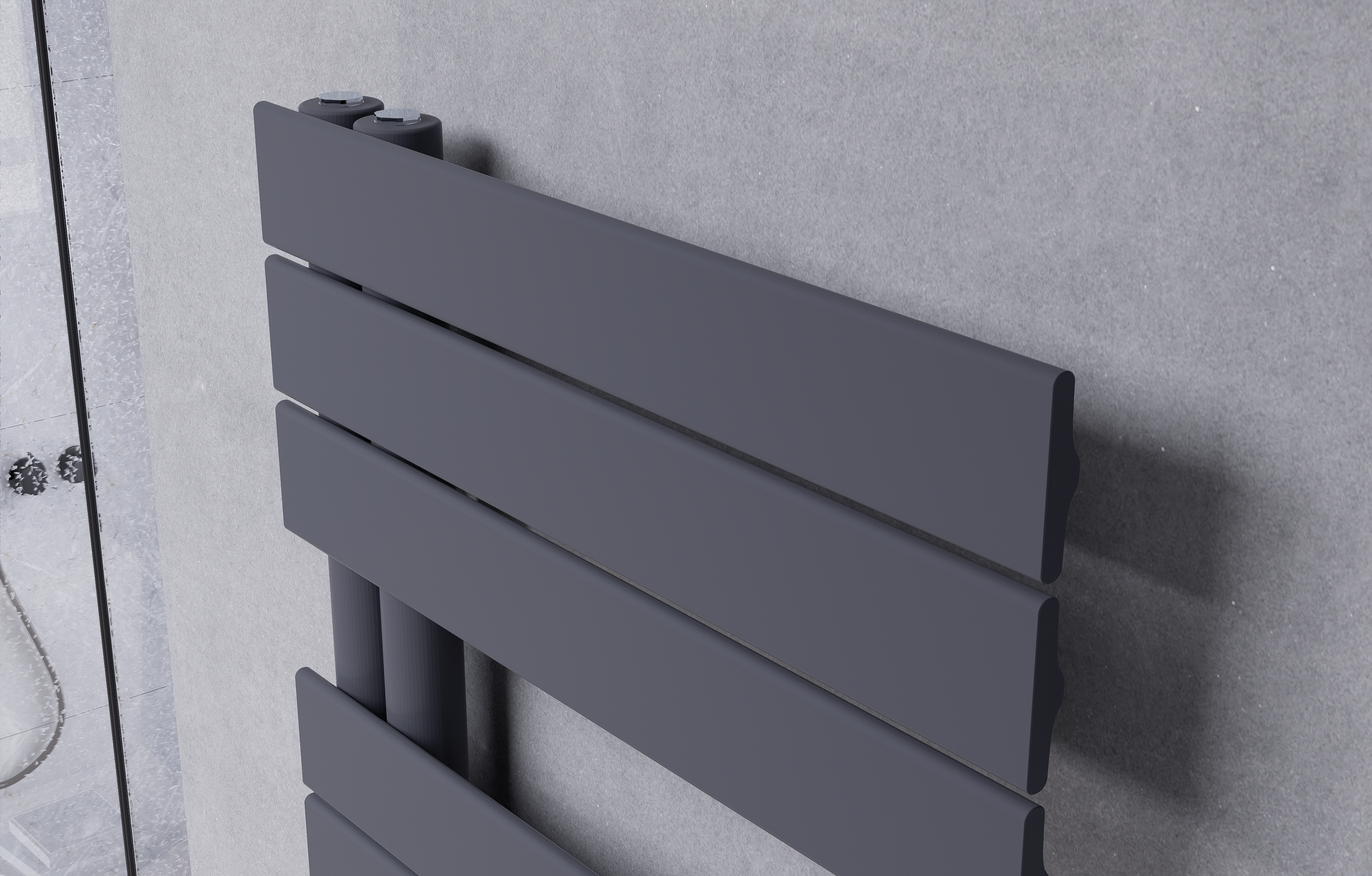 Edge 1800x600 mm Vertikal Einlagig Flach  Anthrazit Paneelheizkörper