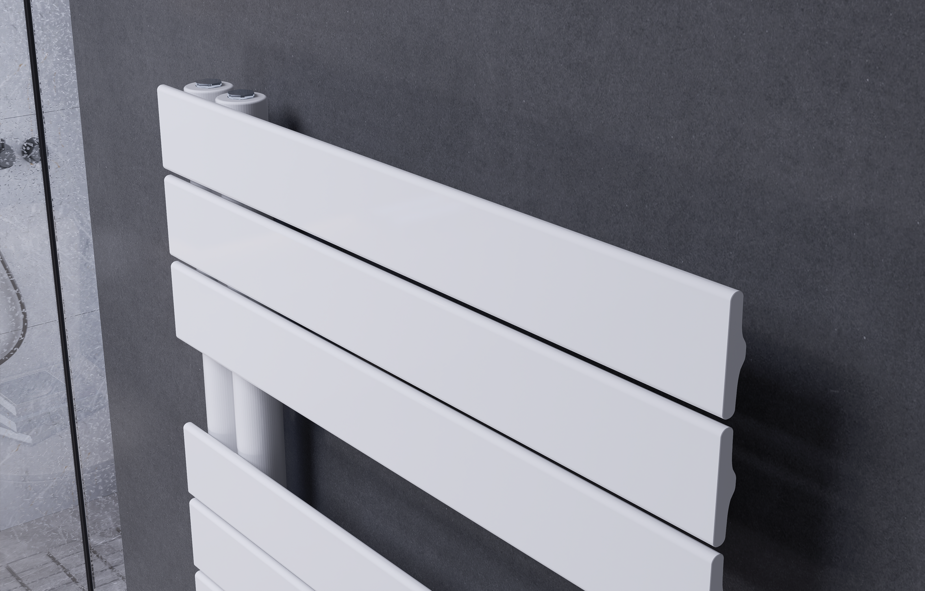 Edge 1800x600 mm Vertikal Einlagig Flach Weiß Paneelheizkörper