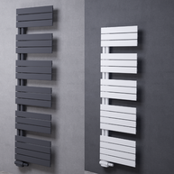 Edge Einlagig Flach Vertikal Handtuchwärmer Anthrazit oder Weiß