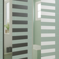 Elano Vertikal Einlagig Handtuchwärmer mit Spiegel Asymmetrische Desing Anthrazit & Weiß