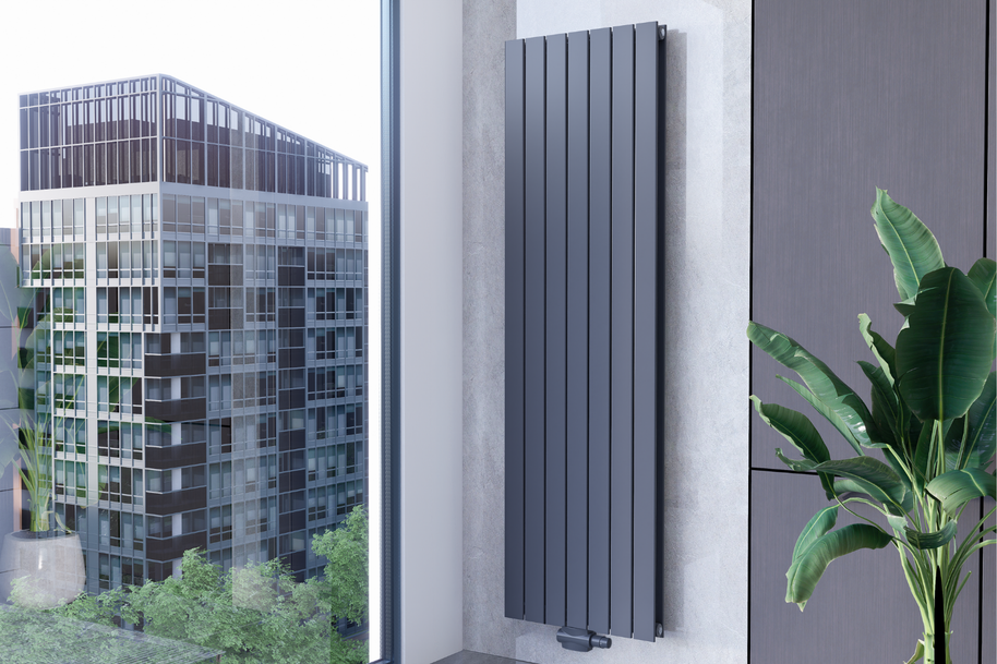 Everest 1800x662 mm Vertikal Doppellagig Flach  Anthrazit Paneelheizkörper