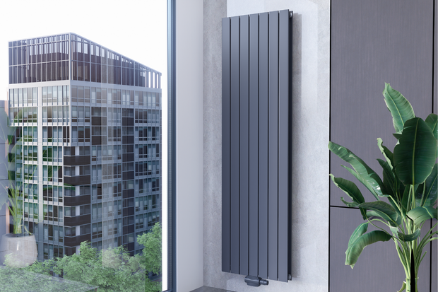 Everest 1800x662 mm Vertikal Doppellagig Flach  Anthrazit Paneelheizkörper