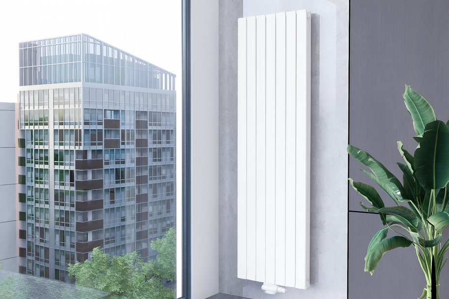 Everest 1800x662 mm Vertikal Doppellagig Flach Weiß Paneelheizkörper