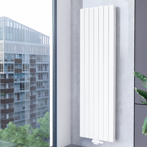 Everest 1800x662 mm Vertikal Doppellagig Flach Weiß Paneelheizkörper - Görsel 1