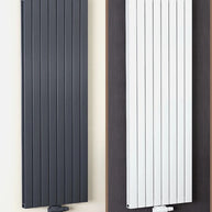 Alhon Aluminium Doppellagig Paneelheizkörper Vertikal Mittelanschluss Weiß & Anthrazit