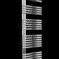 Luxora Vertikal Einlagig Ellipse Design Edelstahl Handtuchwärmer Chrom