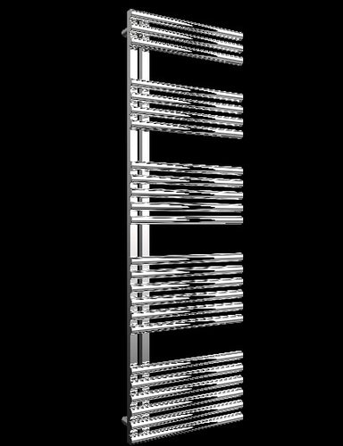 Luxora Vertikal Einlagig Ellipse Design Edelstahl Handtuchwärmer Chrom - Görsel 1