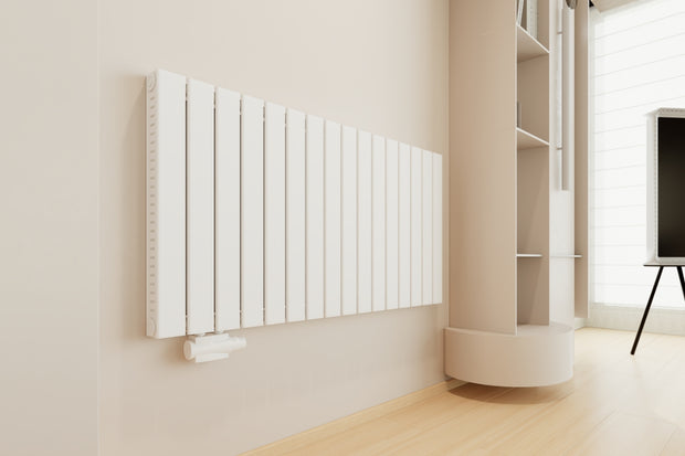 Wonder 1168x600 mm Horizontal Doppellagig Flach Weiß Paneelheizkörper