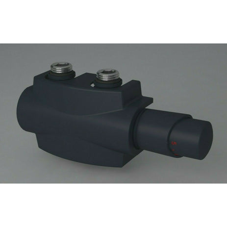 Heizkörper Armatur-Set für Mittelanschluss 50mm Eck Multiblock Anthrazit