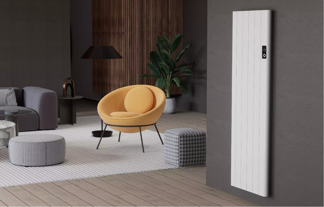 Alure Aluminium Doppellagig Vertikal & Horizontal Flach Wifi Wand Elektroheizung mit Thermostat Effizient WLAN-fähig Konvektor Anthrazit oder Weiß