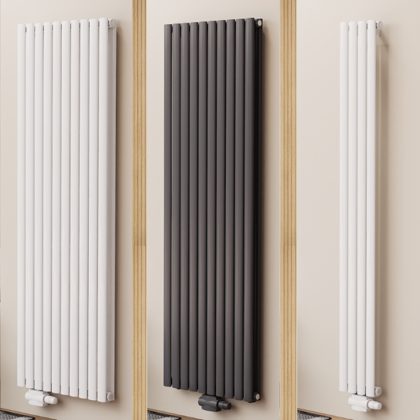 Solaria Einlagig & Doppellagig Ellipse Desing Vertikal Mittelanschluss Anthrazit oder Weiß