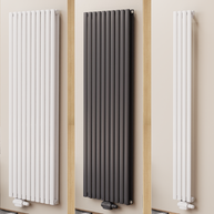 Solaria Einlagig & Doppellagig Ellipse Desing Vertikal Mittelanschluss Anthrazit oder Weiß