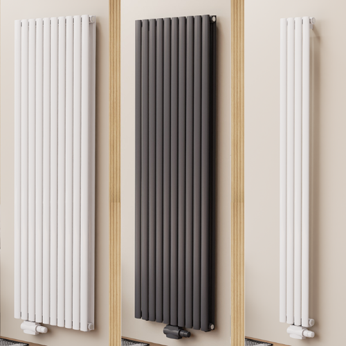 Solaria Einlagig & Doppellagig Ellipse Desing Vertikal Mittelanschluss Anthrazit oder Weiß - Görsel 1