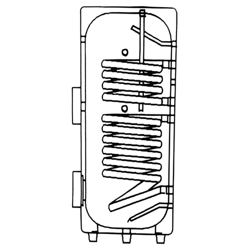 Trinkwasserspeicher Warmwasserspeicher Solarspeicher Brauchwasserspeicher 2 Wärmetauscher 300L - Görsel 2