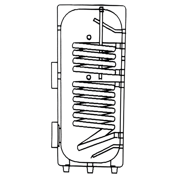 Trinkwasserspeicher Warmwasserspeicher Solarspeicher Brauchwasserspeicher 2 Wärmetauscher 300L