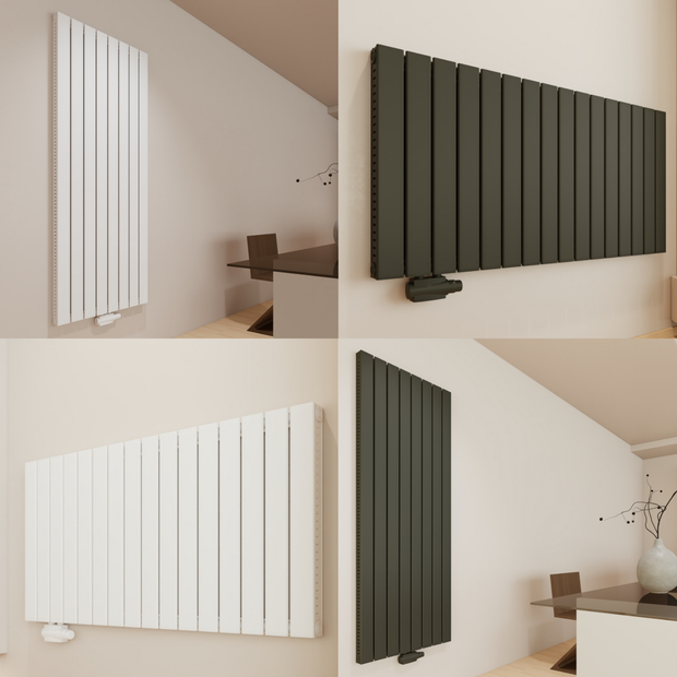 Wonder Flach Heizkörper Doppellagig Vertikal Anthrazit oder Weiß