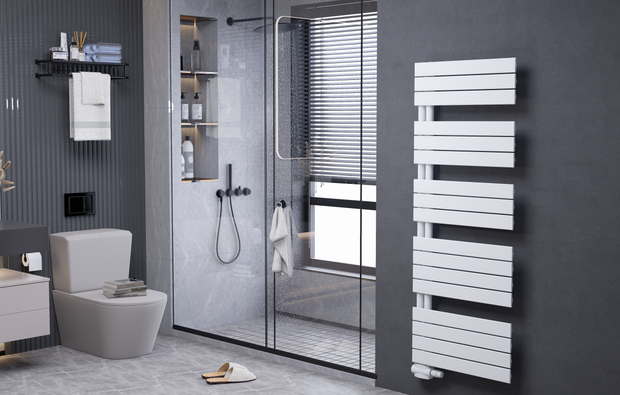 Edge Einlagig Flach Vertikal Handtuchwärmer Anthrazit oder Weiß